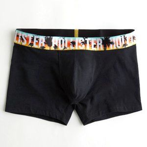 Hollister Black Mid Length Sunset Logo Elastic Waist 4" Inseam Boxer Briefs S-XL